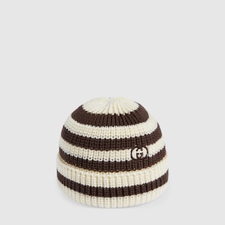 Cappello in cotone a righe per neonati