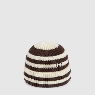 Gorro infantil de algodón de punto a rayas