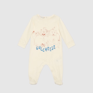 Baby-Einteiler mit „Guccheese“-Print