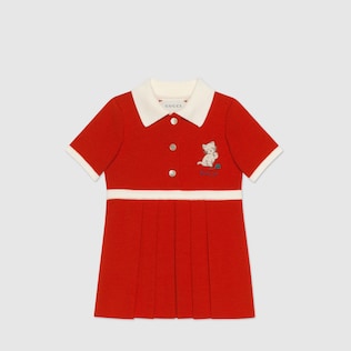 Robe pour bébé en laine avec chatons