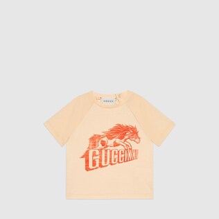 Baby-T-Shirt mit Pferde-Print mit Gucci XXV