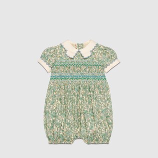 Baby ivy and flowers cotton one-piece