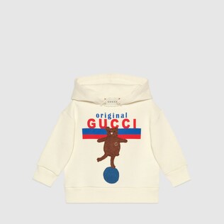Felpa con stampa 'Original Gucci' e orso