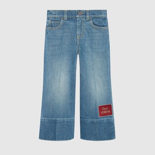 Children's denim flare trousers