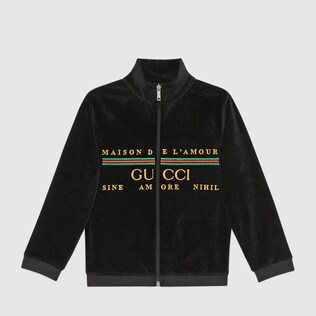 Children's embroidered chenille jacket