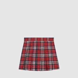 Jupe pour enfant à carreaux avec motif G carré