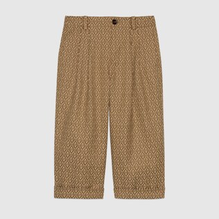 Pantalon pour enfant en coton GG à motif diamant
