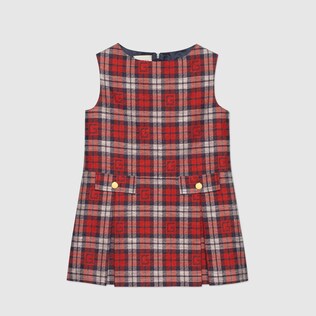 Kinderkleid mit Square G und Karomuster
