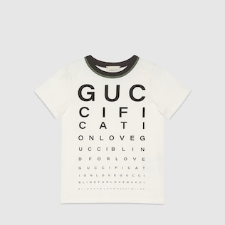 Camiseta infantil con estampado Gucci