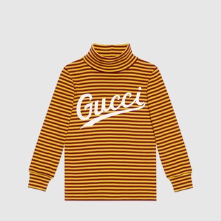 Col roulé pour enfant en coton à imprimé Gucci