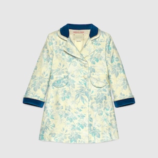 Abrigo infantil con estampado de flores