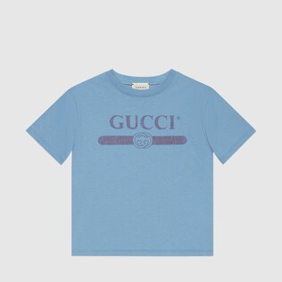 T-shirt pour enfant à imprimé logo Gucci