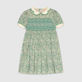 Robe pour enfant en coton à imprimé lierre et fleurs