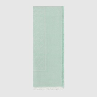 GG wool cotton jacquard stole