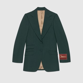 Blazer aus fließendem Drell mit Gucci Etikett