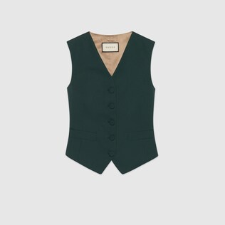 Gilet elegante in drill fluido