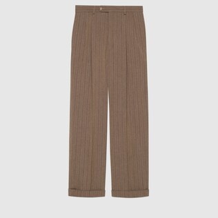 Herringbone wool pant