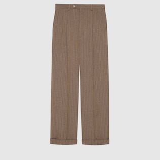 Pantalone in lana spigata