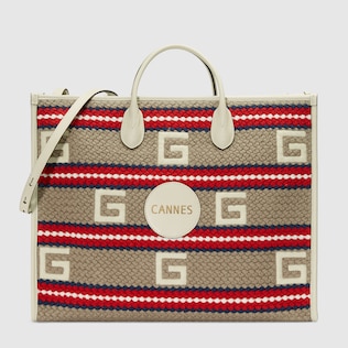 Borsa shopping a righe Cannes
