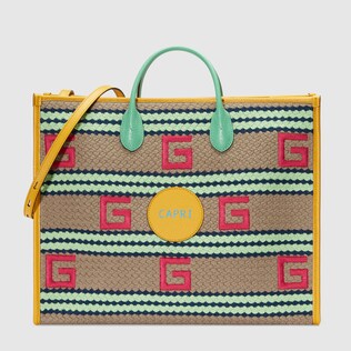 Capri striped tote bag