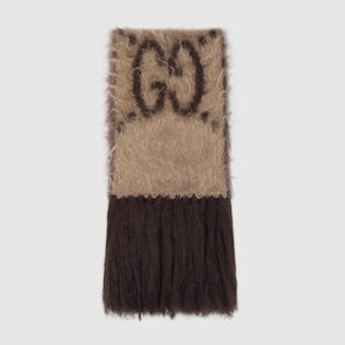 Schal aus Mohairwolle mit GG Muster