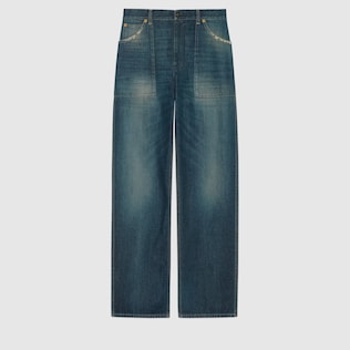 Cargohose aus Bio-Denim mit ökologischer Waschung