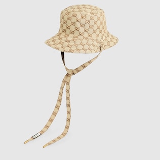 Reversible hat in GG canvas and nylon