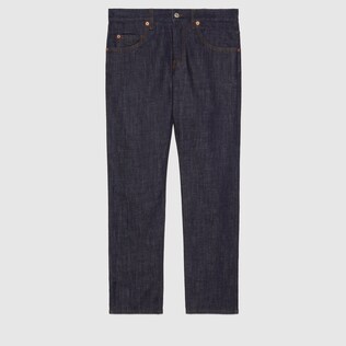 Tapered washed jeans