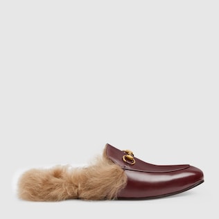 Princetown Slipper mit Wollbesatz