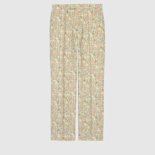 بنطال مفصّل من الصوف بطبعة Gucci Liberty مُزهرة