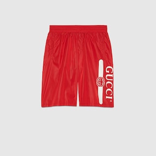 شورت سباحة بطبعة شعار Gucci