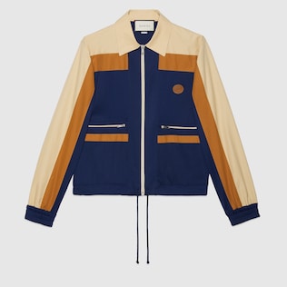 Technical jersey zip-up jacket
