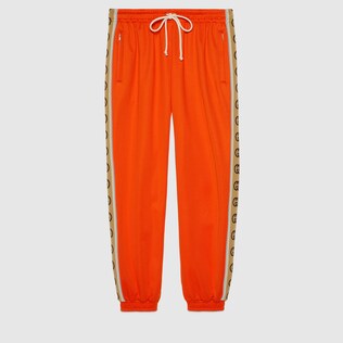 Loose technical jersey jogging bottoms