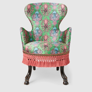 Poltrona con motivo polpo jacquard