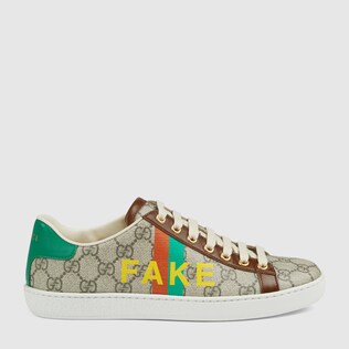 Baskets Ace à imprimé « Fake/Not » pour femme