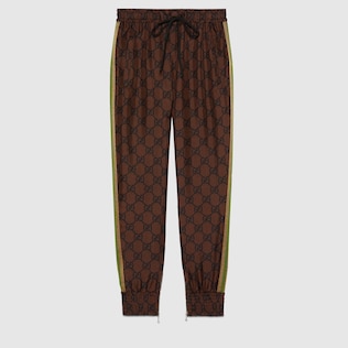 GG Supreme print silk trousers
