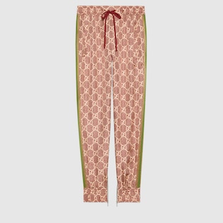 GG Supreme print silk trousers