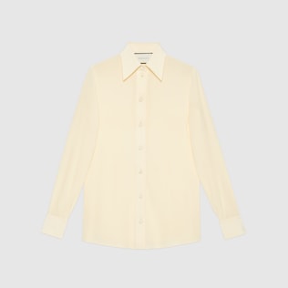 크레이프 드 신 실크 셔츠