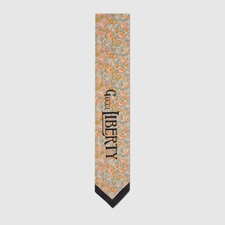 Gucci Liberty 플로라 실크 넥 보우