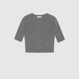 Cashmere top with Horsebit