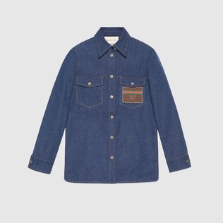 Chemise en jean avec Gucci Boutique