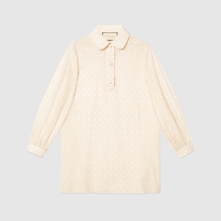 GG embroidered cotton shirt