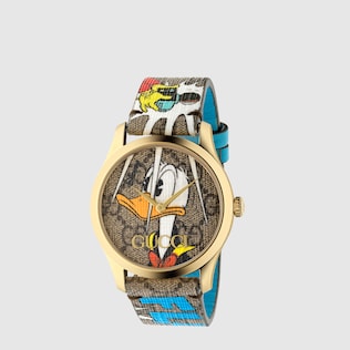 Disney x Gucci 도널드 덕 G-타임리스 컨템퍼러리 손목시계, 38mm