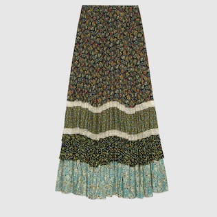 Rock aus Crêpe mit Gucci Liberty-Print