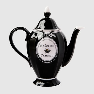 Feline print coffee pot