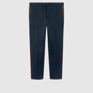 Pantalone 60's in cotone con dettaglio Web