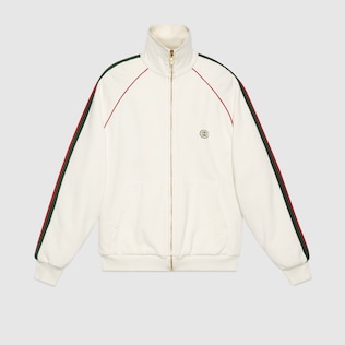 Sweatshirt aus Jersey mit Reißverschluss und Web