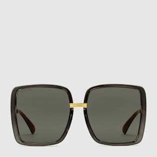 Oversize square-frame sunglasses