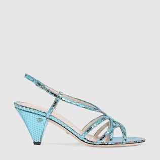 Women's python print sandal