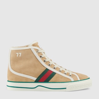 حذاء سنيكرز Gucci Tennis 1977 بعنق مرتفع للنساء
